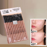 Maxbell 12Pcs Eyeliner Pencil Blemishes for Face Shaping Lips Dark Circles Treatment Black Nude Pink