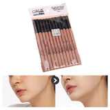 Maxbell 12Pcs Eyeliner Pencil Blemishes for Face Shaping Lips Dark Circles Treatment Black Nude Pink