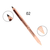 Maxbell 12Pcs Eyeliner Pencil Blemishes for Face Shaping Lips Dark Circles Treatment Coffee Natural