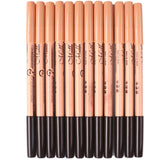 Maxbell 12Pcs Eyeliner Pencil Blemishes for Face Shaping Lips Dark Circles Treatment Coffee Natural