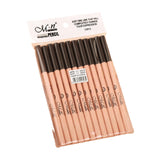 Maxbell 12Pcs Eyeliner Pencil Blemishes for Face Shaping Lips Dark Circles Treatment Coffee Natural