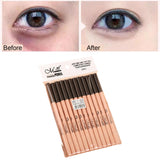 Maxbell 12Pcs Eyeliner Pencil Blemishes for Face Shaping Lips Dark Circles Treatment Coffee Natural
