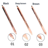 Maxbell 12Pcs Eyeliner Pencil Blemishes for Face Shaping Lips Dark Circles Treatment Brown Beiige