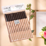 Maxbell 12Pcs Eyeliner Pencil Blemishes for Face Shaping Lips Dark Circles Treatment Brown Beiige