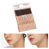 Maxbell 12Pcs Eyeliner Pencil Blemishes for Face Shaping Lips Dark Circles Treatment Brown Beiige