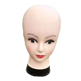 Maxbell Bald Female Mannequin Head Cosmetology Model for Wig Making Hair Styling Cap