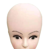 Maxbell Bald Female Mannequin Head Cosmetology Model for Wig Making Hair Styling Cap