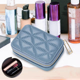 Maxbell Lipstick Case with Mirror Portable for Purse for Holiday Girls New Year Gift Blue