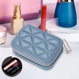 Maxbell Lipstick Case with Mirror Portable for Purse for Holiday Girls New Year Gift Blue