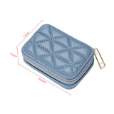 Maxbell Lipstick Case with Mirror Portable for Purse for Holiday Girls New Year Gift Blue