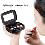 Maxbell Lipstick Case with Mirror Portable for Purse for Holiday Girls New Year Gift Black