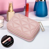 Maxbell Lipstick Case with Mirror Portable for Purse for Holiday Girls New Year Gift Pink