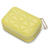 Maxbell Lipstick Case with Mirror Portable for Purse for Holiday Girls New Year Gift Yellow