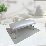 Maxbell Arm Rest for Nails with Mat Desk Hand Stand for Nail for Salon Home Nail Art Light Grey