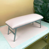 Maxbell Arm Rest for Nails with Mat Desk Hand Stand for Nail for Salon Home Nail Art Pink