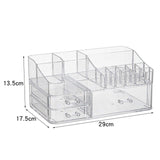 Maxbell Cosmetic Storage Box Transparent Makeup Organizer for Vanity Desk Countertop