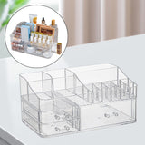 Maxbell Cosmetic Storage Box Transparent Makeup Organizer for Vanity Desk Countertop
