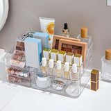 Maxbell Cosmetic Storage Box Transparent Makeup Organizer for Vanity Desk Countertop