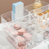 Maxbell Cosmetic Storage Box Transparent Makeup Organizer for Vanity Desk Countertop