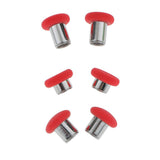 Maxbell 6 Pieces Replacement Button Joystick Grip Cap for Xbox One Elite Controller Red