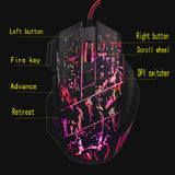 Maxbell 5500 DPI 7 Keys Button LED Optical USB Wired Gaming Mouse Mice for Pro Gamer