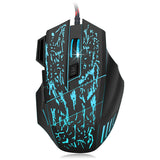 Maxbell 5500 DPI 7 Keys Button LED Optical USB Wired Gaming Mouse Mice for Pro Gamer