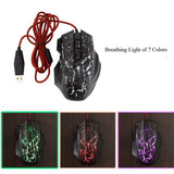 Maxbell 5500 DPI 7 Keys Button LED Optical USB Wired Gaming Mouse Mice for Pro Gamer