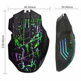 Maxbell 5500 DPI 7 Keys Button LED Optical USB Wired Gaming Mouse Mice for Pro Gamer