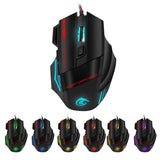 Maxbell 5500DPI 7 Buttons LED USB Optical Wired Gaming Mouse for Pro Gamer Computer