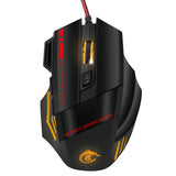 Maxbell 5500DPI 7 Buttons LED USB Optical Wired Gaming Mouse for Pro Gamer Computer