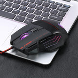 Maxbell 5500DPI 7 Buttons LED USB Optical Wired Gaming Mouse for Pro Gamer Computer