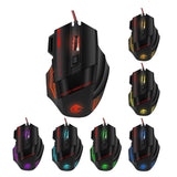 Maxbell 5500DPI 7 Buttons LED USB Optical Wired Gaming Mouse for Pro Gamer Computer