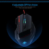 Maxbell 5500DPI 7 Buttons LED USB Optical Wired Gaming Mouse for Pro Gamer Computer