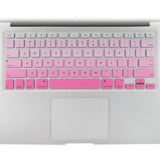 Maxbell English Silicone Keyboard Cover Protector for Macbook Air 13" 15" 17"  Pink