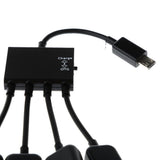 Maxbell 4 in 1 Micro USB Hub Male to Female Three USB 2.0 Host OTG Adapter Cable
