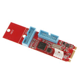 Maxbell 2Ports 19Pin USB3.0 to NGFF M.2 B M Key Adapter Converter Card 2260/ 2280