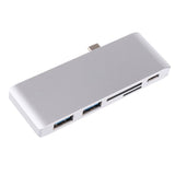 Maxbell Type-C to USB3.0 Data Hub Adapter Multi Port Charging Data Converter  Silver