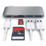 Maxbell Type-C to USB3.0 Data Hub Adapter Multi Port Charging Data Converter  Silver