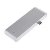Maxbell Type-C to USB3.0 Data Hub Adapter Multi Port Charging Data Converter  Silver