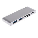 Maxbell Type-C to USB3.0 Data Hub Adapter Multi Port Charging Data Converter  Silver