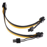 Maxbell CPU 8-Pin to PCI-E Dual 6+2Pin Power Supply Extension Cable for Graphic Card