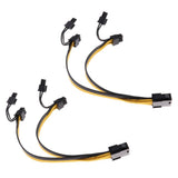 Maxbell CPU 8-Pin to PCI-E Dual 6+2Pin Power Supply Extension Cable for Graphic Card