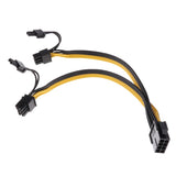 Maxbell CPU 8-Pin to PCI-E Dual 6+2Pin Power Supply Extension Cable for Graphic Card