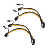 Maxbell CPU 8-Pin to PCI-E Dual 6+2Pin Power Supply Extension Cable for Graphic Card