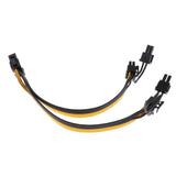 Maxbell CPU 8-Pin to PCI-E Dual 6+2Pin Power Supply Extension Cable for Graphic Card