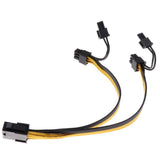 Maxbell CPU 8-Pin to PCI-E Dual 6+2Pin Power Supply Extension Cable for Graphic Card