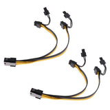Maxbell CPU 8-Pin to PCI-E Dual 6+2Pin Power Supply Extension Cable for Graphic Card