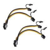 Maxbell CPU 8-Pin to PCI-E Dual 6+2Pin Power Supply Extension Cable for Graphic Card