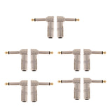 Maxbell 10 Pieces X6.35mm 3-pole Microphone Jack Male Plug Repair Replacement Solder Adapter