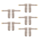 Maxbell 10 Pieces X6.35mm 3-pole Microphone Jack Male Plug Repair Replacement Solder Adapter